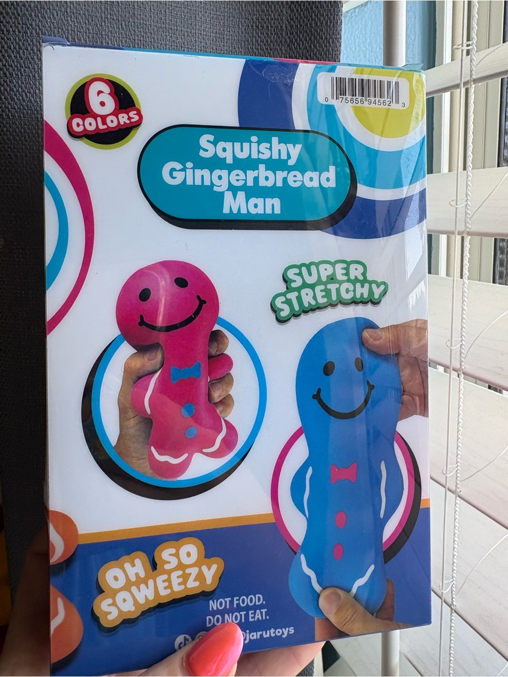 Squishy Gingerbread Man Kids Toy - Blue - Picture 3 of 4